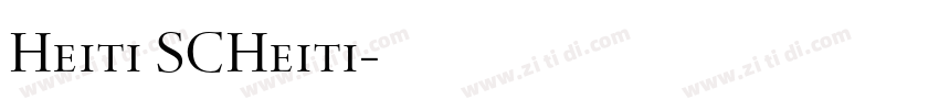 Heiti SCHeiti字体转换